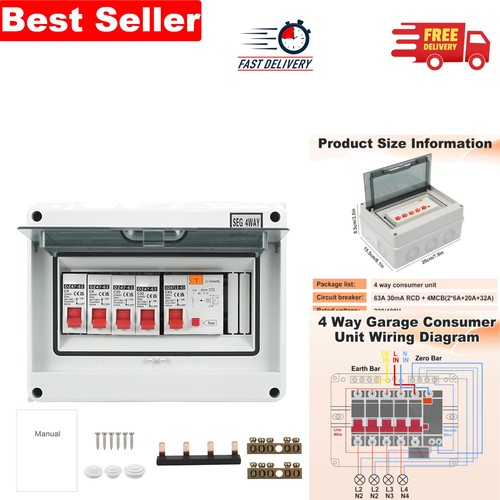 Way consumer unit - 4-way, circuit